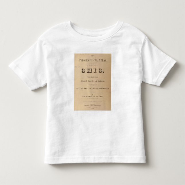 T-shirt Pour Les Tous Petits Page titre d'un atlas topographique (Devant)