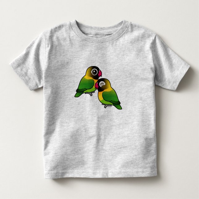 T-shirt Pour Les Tous Petits Paires adorables masquées de perruche (Devant)
