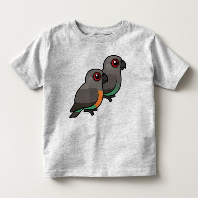 T-shirt Pour Les Tous Petits paires Rouge-gonflées de perroquet (Devant)
