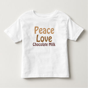 T-shirt Pour Les Tous Petits Paix, amour, lait chocolaté