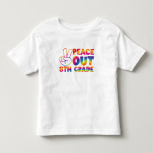 T-shirt Pour Les Tous Petits Paix dehors Tie Dye dernier jour 8e année 