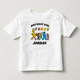 T-shirt Pour Les Tous Petits Pal de rue Sésame   Anniversaire Fille Anniversair