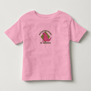 T-shirt Pour Les Tous Petits Paléontologue dans la formation - rose