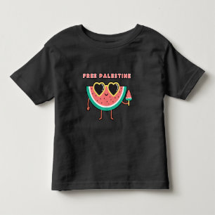 T-shirt Pour Les Tous Petits palestine libre Watermelon Palestine mignon coloré