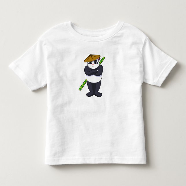 T-shirt Pour Les Tous Petits Panda à Stick combat Martial arts.PNG (Devant)
