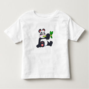 T-shirt Pour Les Tous Petits Panda avec bambou