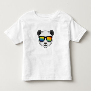 T-shirt Pour Les Tous Petits Panda avec lunettes de soleil