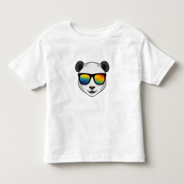 T-shirt Pour Les Tous Petits Panda avec lunettes de soleil (Devant)