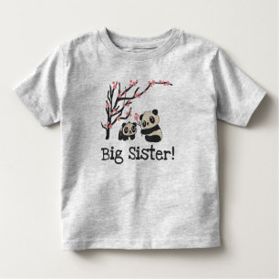 T-shirt Pour Les Tous Petits Panda Bears Big Soeur