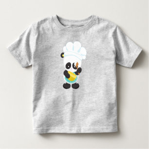 T-shirt Pour Les Tous Petits Panda cuisine, Panda À Cuisson, Apron, Bol À Whisk