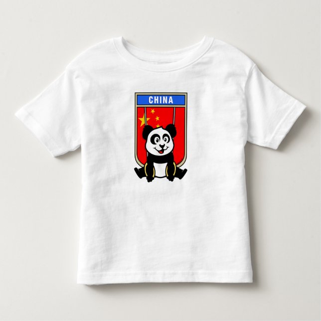 T-shirt Pour Les Tous Petits Panda des anneaux de Chine (Devant)