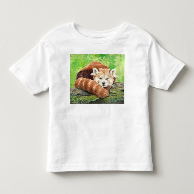 T-shirt Pour Les Tous Petits Panda rouge (Devant)