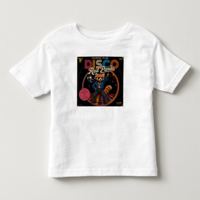 T-shirt Pour Les Tous Petits Panda Rouge Disco (Devant)