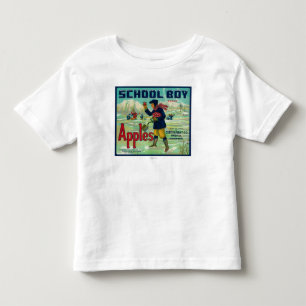 T-shirt Pour Les Tous Petits Paonia, Colorado - School Boy Apple Étiquette