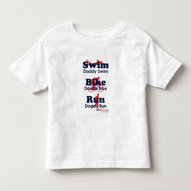 T-shirt Pour Les Tous Petits Papa de triathlon (Devant)