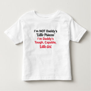 T-shirt Pour Les Tous Petits Papa est dur, capable, petite fille