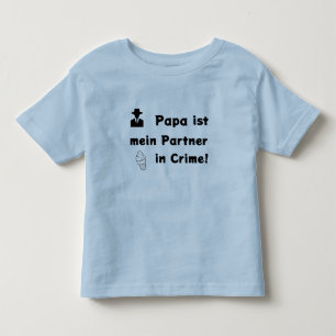 T-shirt Pour Les Tous Petits Papa est mon partenaire en crime