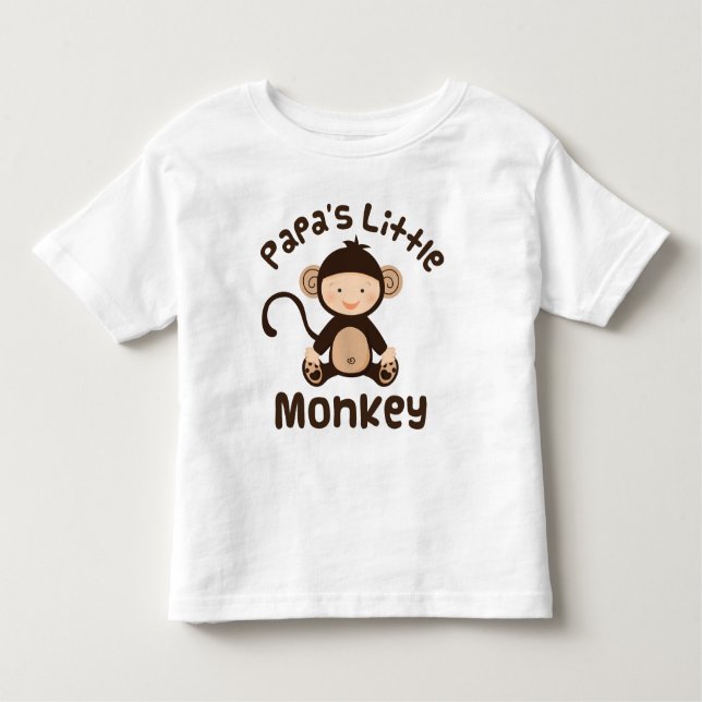 T-shirt Pour Les Tous Petits Papas Little Monkey (Devant)