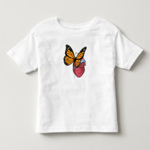 T-shirt Pour Les Tous Petits Papillon au coeur