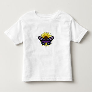 T-shirt Pour Les Tous Petits Papillon au tournesol