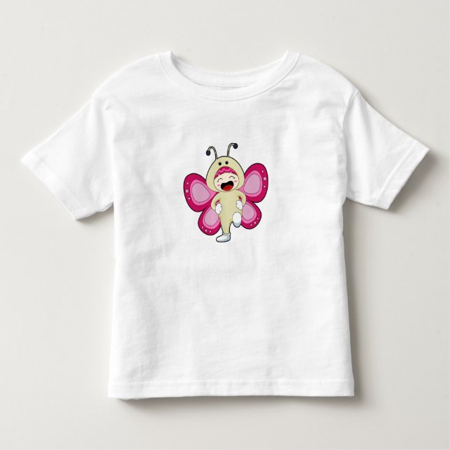 T-shirt Pour Les Tous Petits Papillon avec costume (Devant)