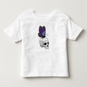 T-shirt Pour Les Tous Petits Papillon avec crâne