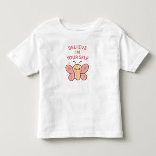T-shirt Pour Les Tous Petits Papillon Croire en Soi – Jolie Fille Tout-Petite