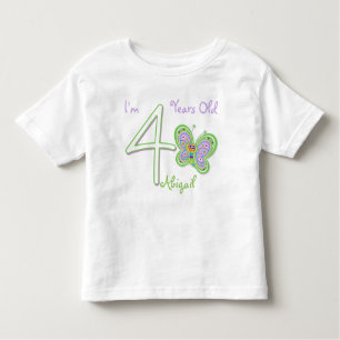 T-shirt Pour Les Tous Petits Papillon du 4e anniversaire