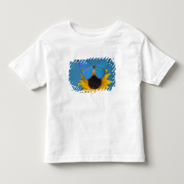 T-shirt Pour Les Tous Petits Papillon sur tournesol (Devant)