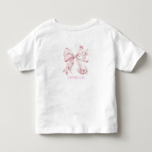 T-shirt Pour Les Tous Petits Papillons au Ruban Rose
