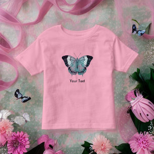 T-shirt Pour Les Tous Petits Papillons mauve violet rose et turquoise