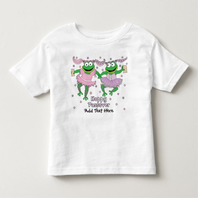 T-shirt Pour Les Tous Petits Pâque "Pâque Hoppy" Chemise 2-6T (Devant)
