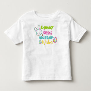 T-shirt Pour Les Tous Petits Pâques, Bunny Baisers Voeux de Pâques, Oeufs de Pâ