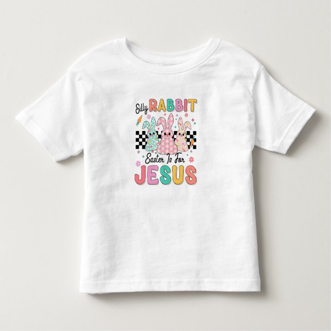 T-shirt Pour Les Tous Petits Pâques de lapin idiot (Devant)