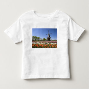 T-shirt Pour Les Tous Petits Parc de Windmill Island avec tulipes en fleurs à