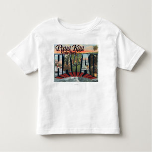 T-shirt Pour Les Tous Petits Parc d'état de Puua Kaa, Hawaï - grande scène de