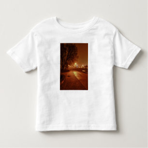 T-shirt Pour Les Tous Petits Park sur une nuit brumeuse décorée pour Noël