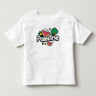 T-shirt Pour Les Tous Petits Parole palestinienne mignonne entourée de pastèque
