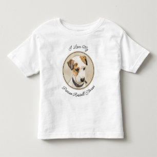 T-shirt Pour Les Tous Petits Parson Jack Russell Terrier Peinture - Chien Art