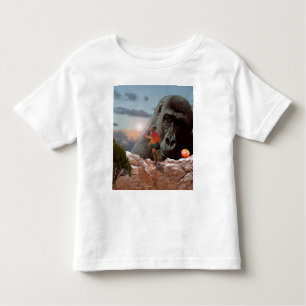 T-shirt Pour Les Tous Petits Partager Une Pomme Avec Un Gorille,