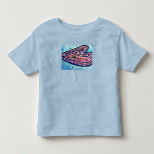 T-shirt Pour Les Tous Petits Parties scintillant rose Coeurs d'amour Art T-shir