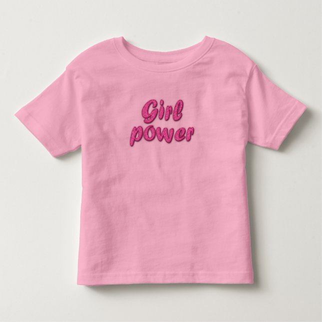 T-shirt Pour Les Tous Petits Parties scintillant rose "Girl Power" Toddler T-sh (Devant)