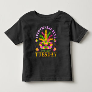 T-SHIRT POUR LES TOUS PETITS PARTOUT AILLEURS C'EST JUSTE MARDI FUN MARDI GRAS