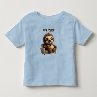 T-shirt Pour Les Tous Petits Pas aujourd'hui Chill Sloth