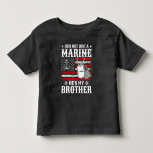 T-shirt Pour Les Tous Petits Pas seulement un Marine, c'est mon frère Patriotiq