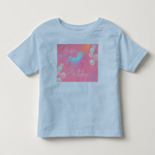 T-shirt Pour Les Tous Petits Pastel Unicorn Fête d'anniversaire fille