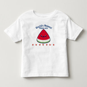 T-shirt Pour Les Tous Petits Pastèque Mignonne Souriant Kawaii