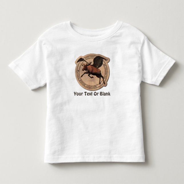 T-shirt Pour Les Tous Petits Patch Flying Moose Aviation (Devant)