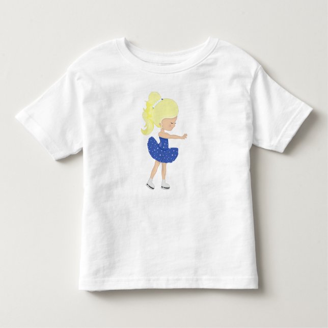 T-shirt Pour Les Tous Petits Patinage Artistique, Fille au Patinage sur Glace,  (Devant)