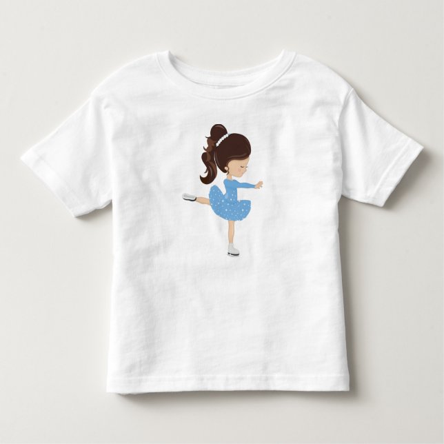 T-shirt Pour Les Tous Petits Patinage artistique, fille de patinage sur glace,  (Devant)